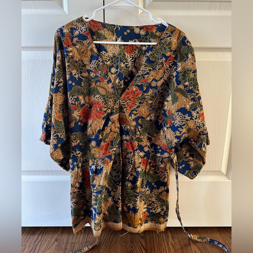 Cotton Kimono Blouse